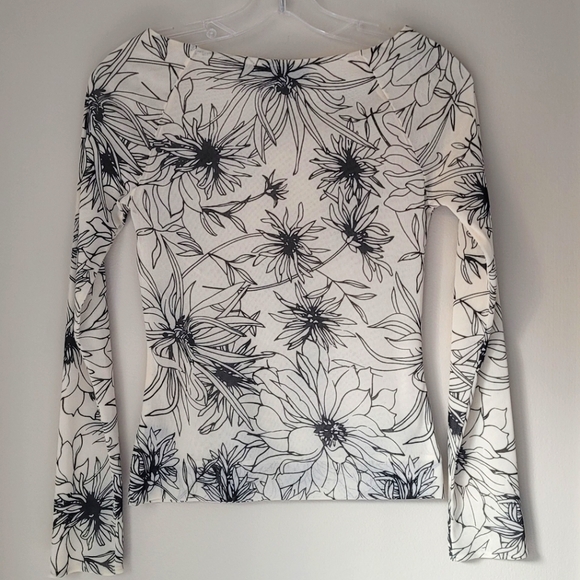 Vintage The Limited Sheer Floral Mesh Embellished Top, Lined, Size S - Picture 5 of 12